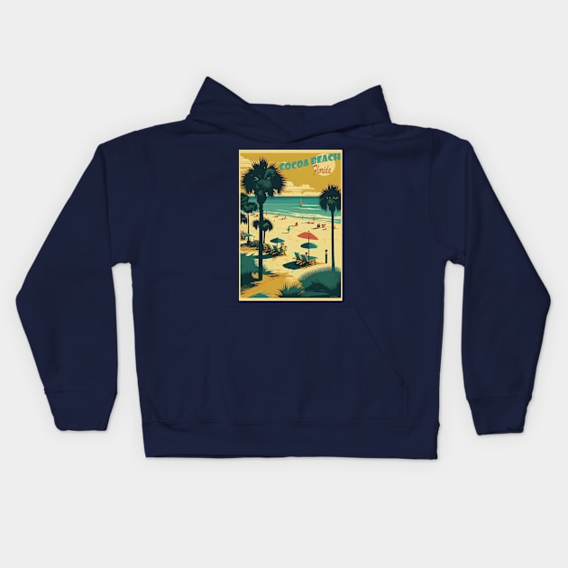 World Famous Cocoa Beach Kids Hoodie by GreenMary Design